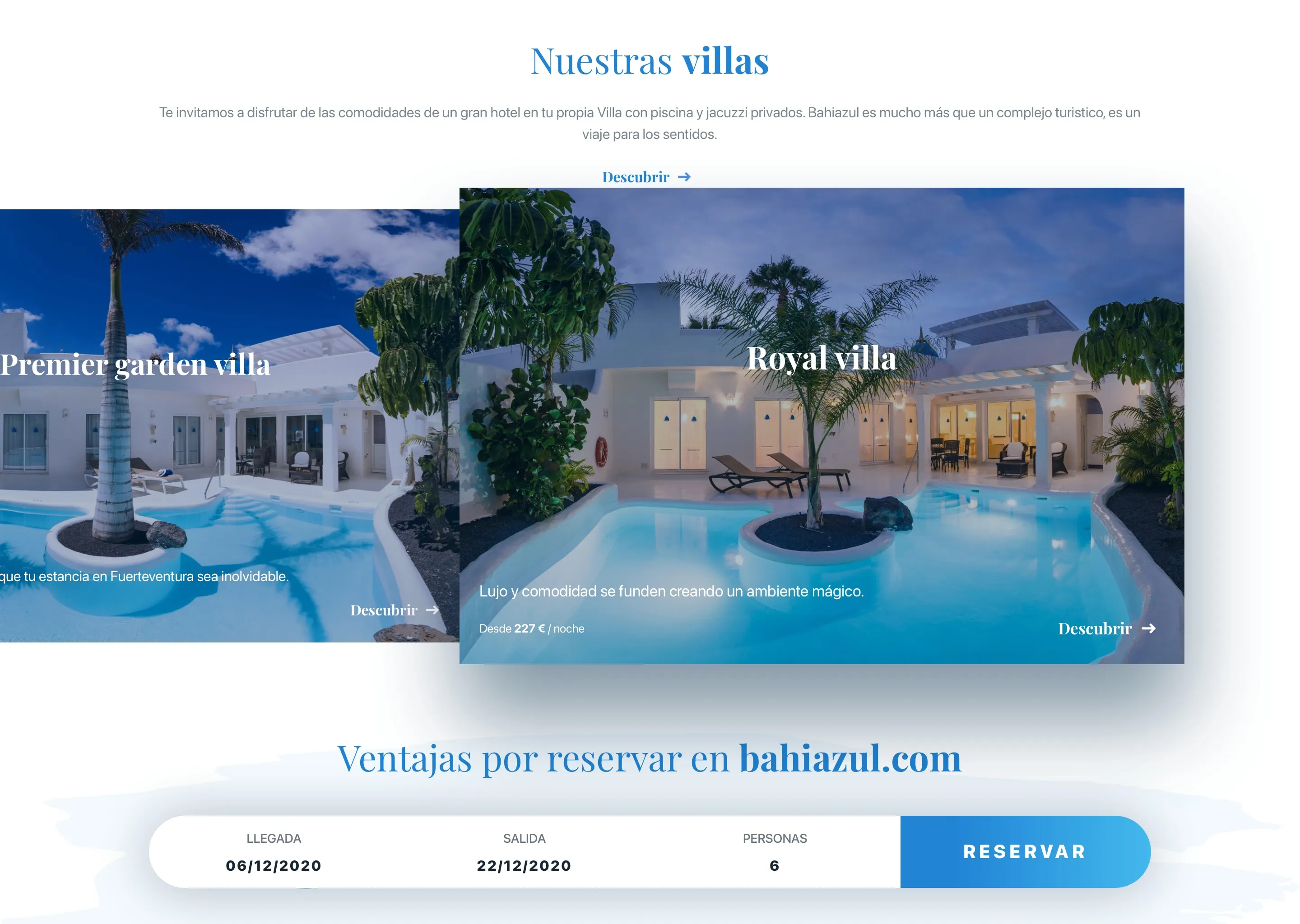 Carrusel de villas – Pantalla muy grande