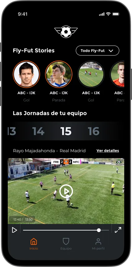 Aplicación iOS Fly-Fut Ligas